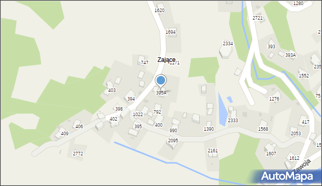 Zawoja, Zawoja, 395A, mapa Zawoja