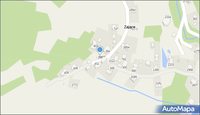 Zawoja, Zawoja, 398, mapa Zawoja