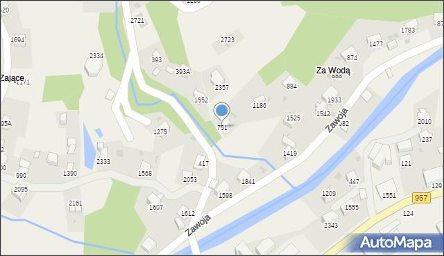 Zawoja, Zawoja, 751, mapa Zawoja