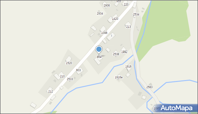 Zawoja, Zawoja, 804, mapa Zawoja