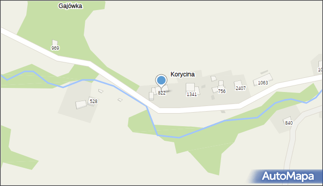 Zawoja, Zawoja, 822, mapa Zawoja