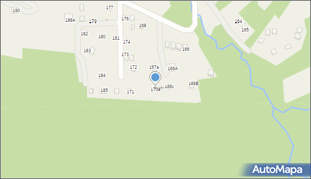 Zawóz, Zawóz, 170a, mapa Zawóz