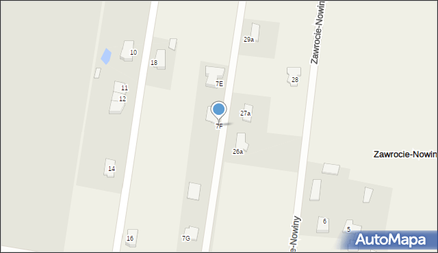 Zawrocie-Nowiny, Zawrocie-Nowiny, 7F, mapa Zawrocie-Nowiny