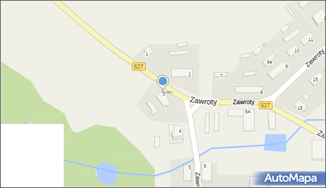 Zawroty, Zawroty, 3, mapa Zawroty