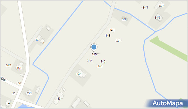 Zaździerz, Zaździerz, 34D, mapa Zaździerz