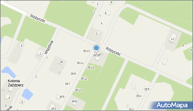 Zaździerz, Zaździerz, 36a, mapa Zaździerz