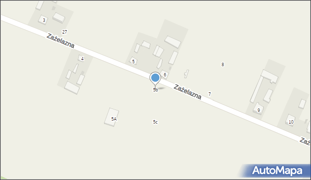 Zażelazna, Zażelazna, 5b, mapa Zażelazna
