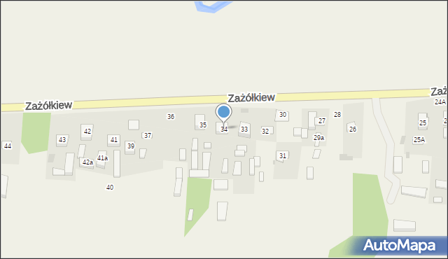 Zażółkiew, Zażółkiew, 34, mapa Zażółkiew