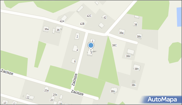 Zblewo, Zacisze, 3, mapa Zblewo