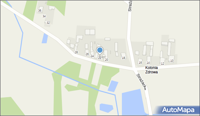 Zdrowa, Zastawie, 22, mapa Zdrowa
