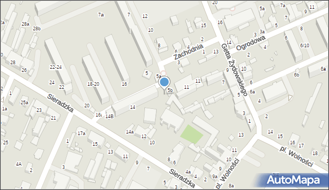 Zduńska Wola, Zachodnia, 5c, mapa Zduńska Wola