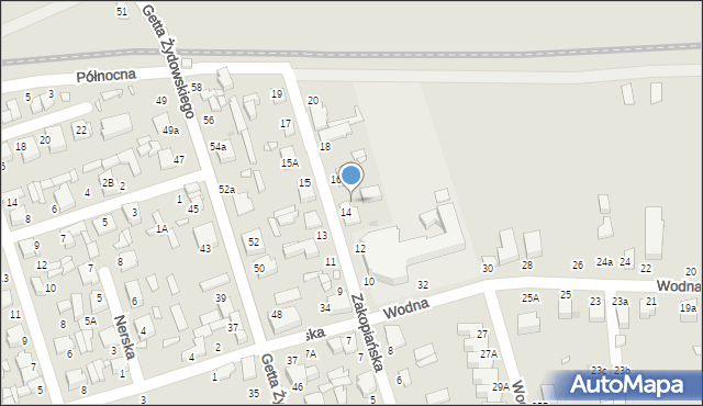 Zduńska Wola, Zakopiańska, 14A, mapa Zduńska Wola
