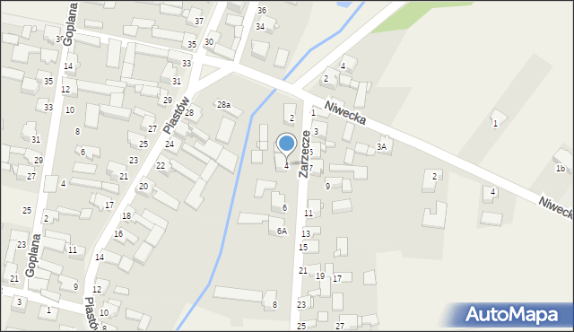 Żelisławice, Zarzecze, 4, mapa Żelisławice