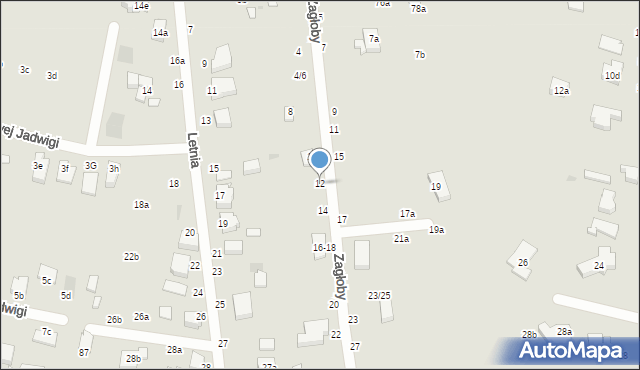 Zgierz, Zagłoby Jana Onufrego, 12, mapa Zgierz