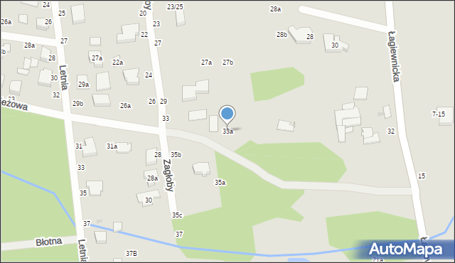 Zgierz, Zagłoby Jana Onufrego, 33a, mapa Zgierz