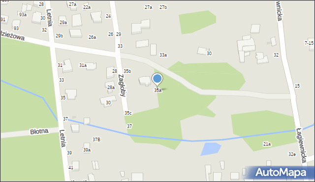 Zgierz, Zagłoby Jana Onufrego, 35a, mapa Zgierz