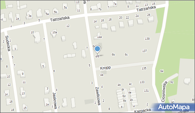 Zgierz, Zawilcowa, 4/6, mapa Zgierz