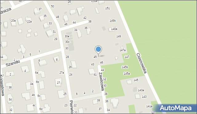 Zgierz, Zawilcowa, 48, mapa Zgierz