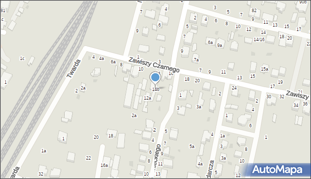Zgierz, Zawiszy Czarnego, 14b, mapa Zgierz