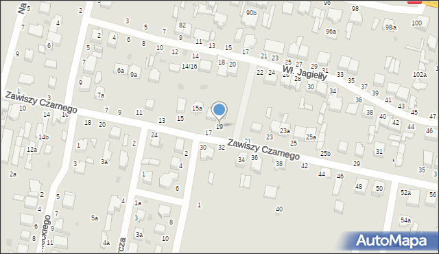 Zgierz, Zawiszy Czarnego, 19, mapa Zgierz