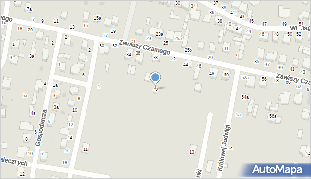 Zgierz, Zawiszy Czarnego, 40, mapa Zgierz