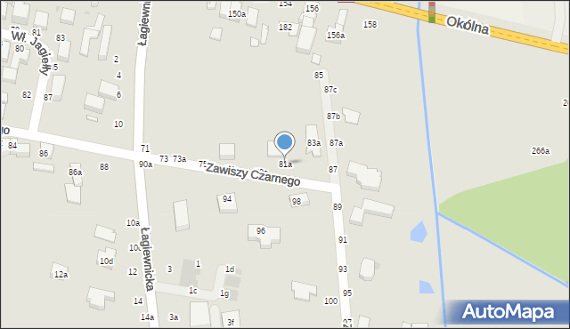 Zgierz, Zawiszy Czarnego, 81a, mapa Zgierz