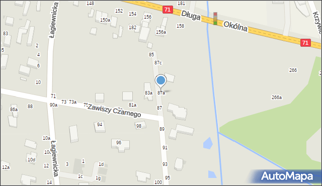 Zgierz, Zawiszy Czarnego, 87a, mapa Zgierz