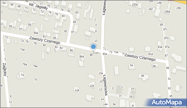 Zgierz, Zawiszy Czarnego, 88/90, mapa Zgierz