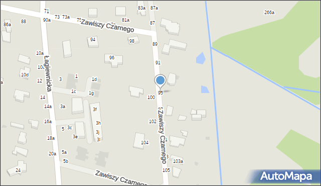 Zgierz, Zawiszy Czarnego, 95, mapa Zgierz