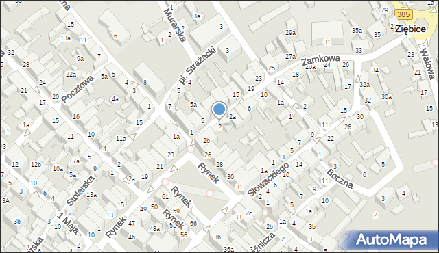 Ziębice, Zamkowa, 2, mapa Ziębice