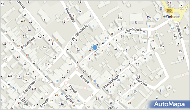 Ziębice, Zamkowa, 2a, mapa Ziębice