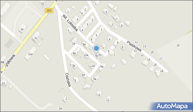 Ziębice, Zawiszy, 7a, mapa Ziębice