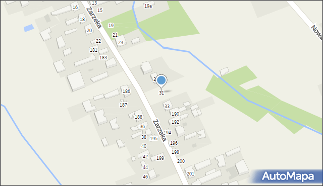 Zielkowice, Zarzeka, 31, mapa Zielkowice