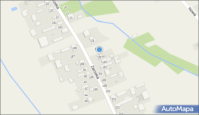 Zielkowice, Zarzeka, 33, mapa Zielkowice