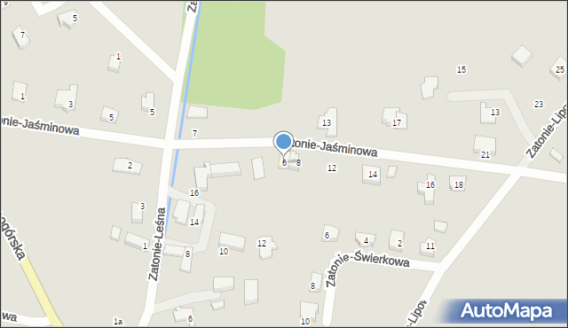 Zielona Góra, Zatonie-Jaśminowa, 6, mapa Zielona Góra