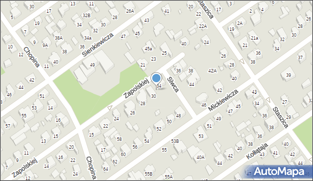 Zielonka, Zapolskiej Gabrieli, 32, mapa Zielonka