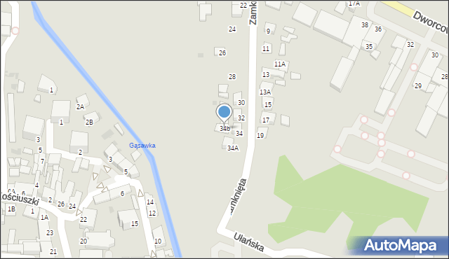 Żnin, Zamknięta, 34b, mapa Żnin