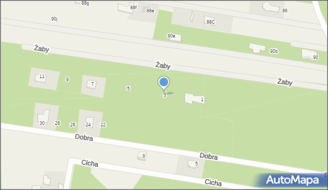 Żółwin, Żaby, 3, mapa Żółwin