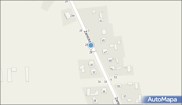 Zrębice, Żarecka, 28, mapa Zrębice