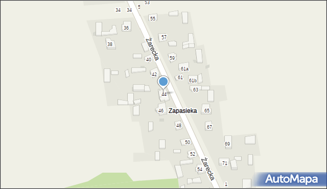 Zrębice, Żarecka, 44, mapa Zrębice