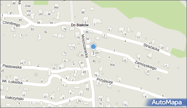 Żywiec, Zamoyskiego Jana, hetm., 2, mapa Żywiec