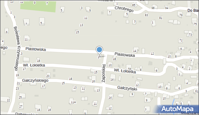 Żywiec, Zapolskiej Gabrieli, 17, mapa Żywiec