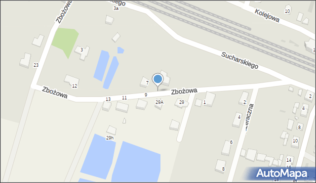 Bytom Odrzański, Zbożowa, 6, mapa Bytom Odrzański