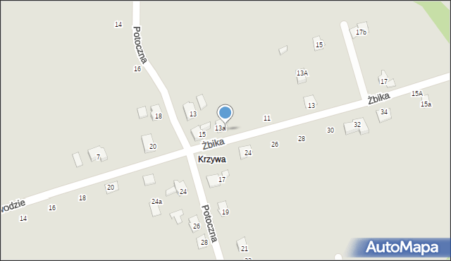 Czechowice-Dziedzice, Żbika, 9, mapa Czechowic-Dziedzic