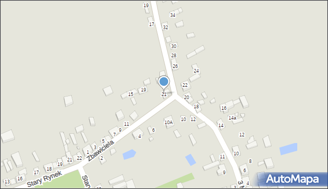 Dąbrowice, Zbawiciela, 21, mapa Dąbrowice