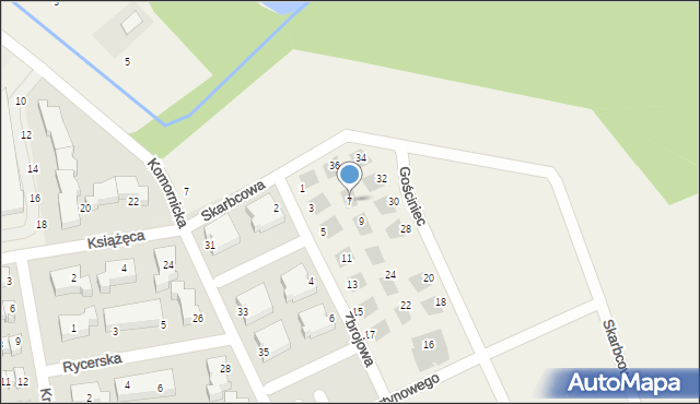 Dąbrówka, Zbrojowa, 7, mapa Dąbrówka