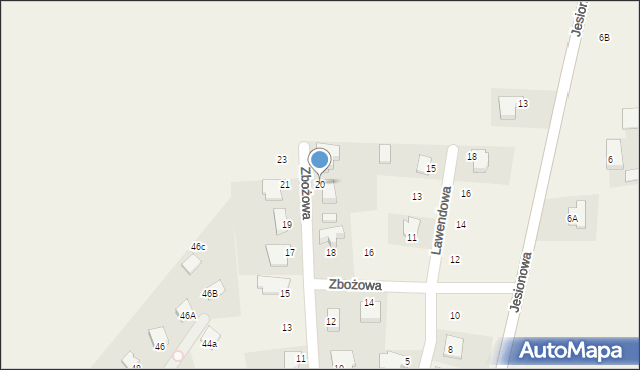 Dobrcz, Zbożowa, 20, mapa Dobrcz