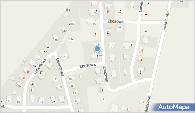 Dobrcz, Zbożowa, 9, mapa Dobrcz