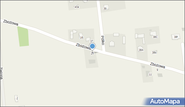 Dys, Zbożowa, 25, mapa Dys