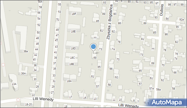 Gdańsk, Zbyszka z Bogdańca, 71, mapa Gdańska